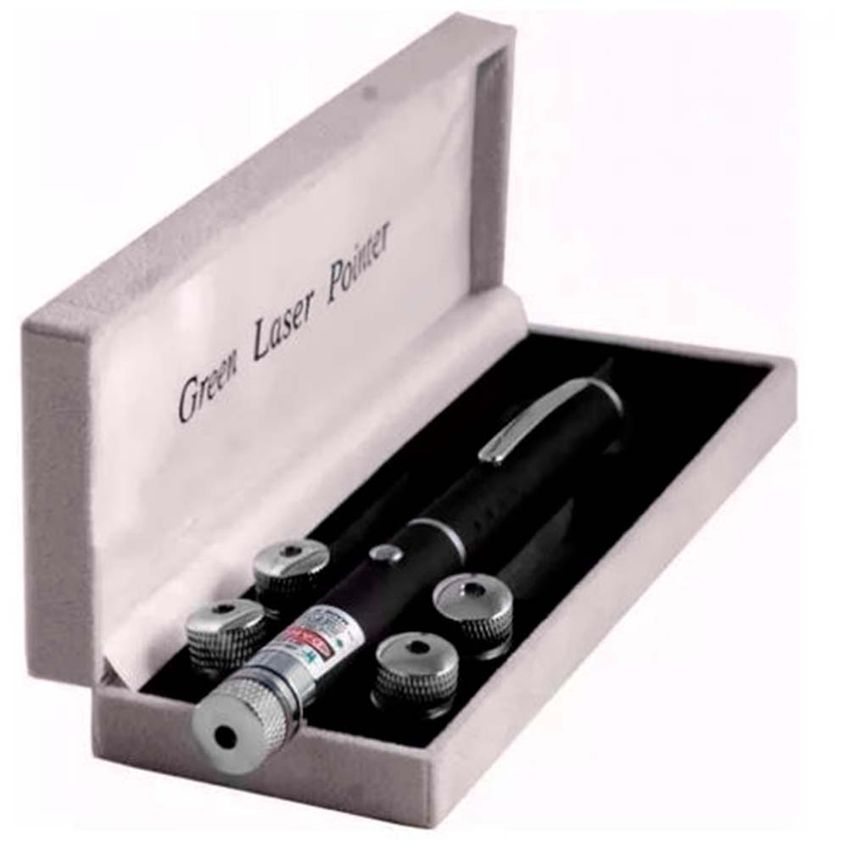 Lanterna Super Caneta Laser Pointer 5000mw Com Efeitos Diferentes Longo Alcance Ponteiro De Mira + 5 Pontas - imagem 3