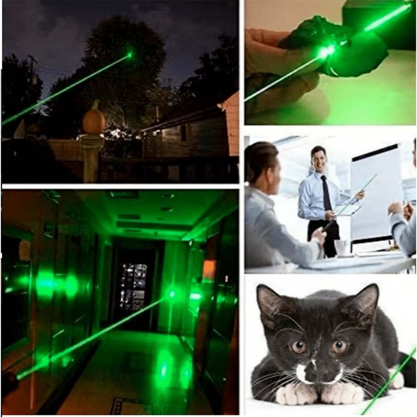 Lanterna Super Caneta Laser Pointer 5000mw Com Efeitos Diferentes Longo Alcance Ponteiro De Mira + 5 Pontas - imagem 4