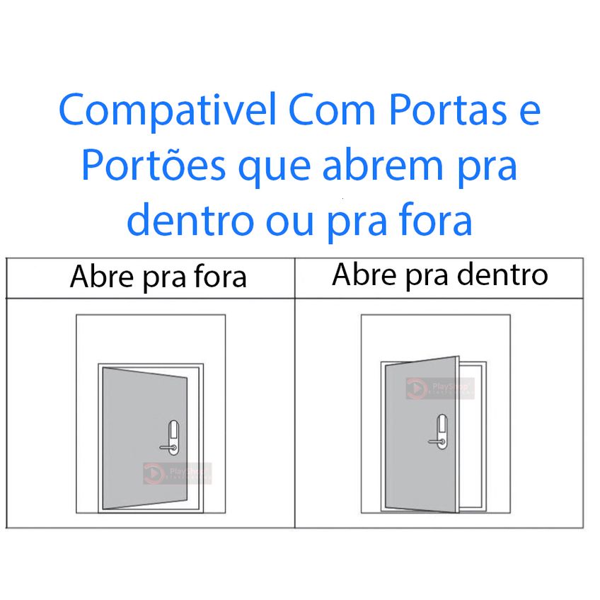 Fechadura Eletrica Reversivel 12v Sobrepor - Abre Pra Fora E Pra Dentro Direita E Esquerda Aço Inox Cromado - imagem 3