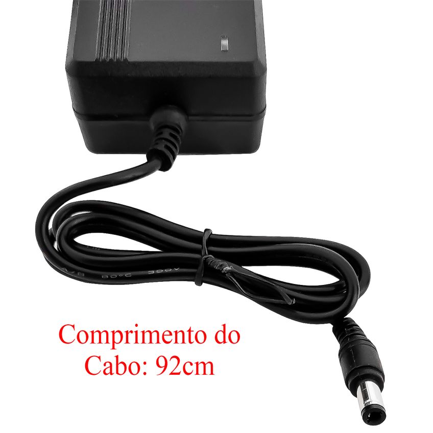 Fonte De Alimentação Bivolt 100 - 240v Com Saída De 12v 5 Amperes 5000mah 60w 5a Plug P4 Preta P/ Modem Camera Fita Led - imagem 5