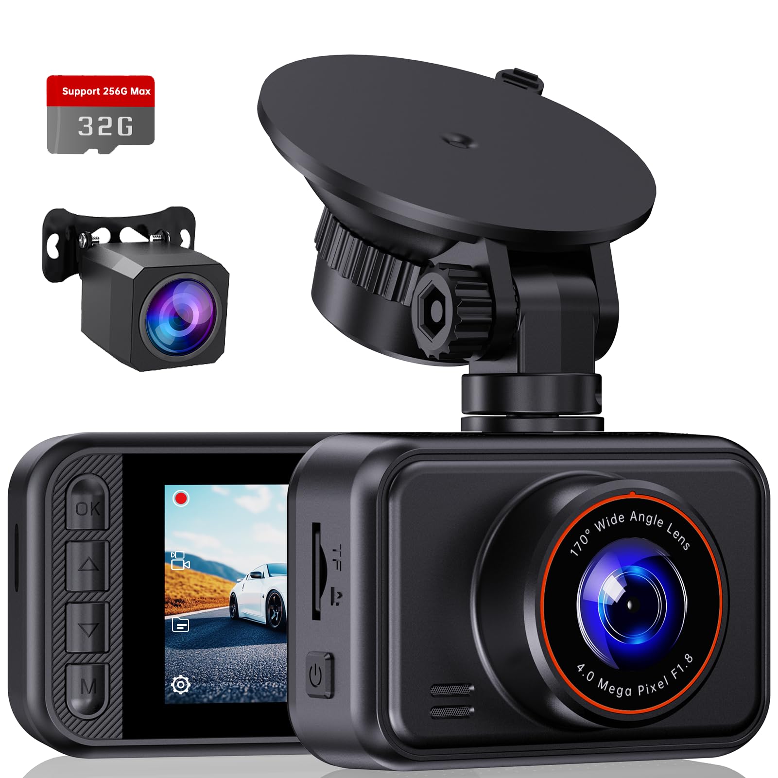 Câmera Dupla Frontal E Traseira Dash Cam E-yeeger S60 2.5k