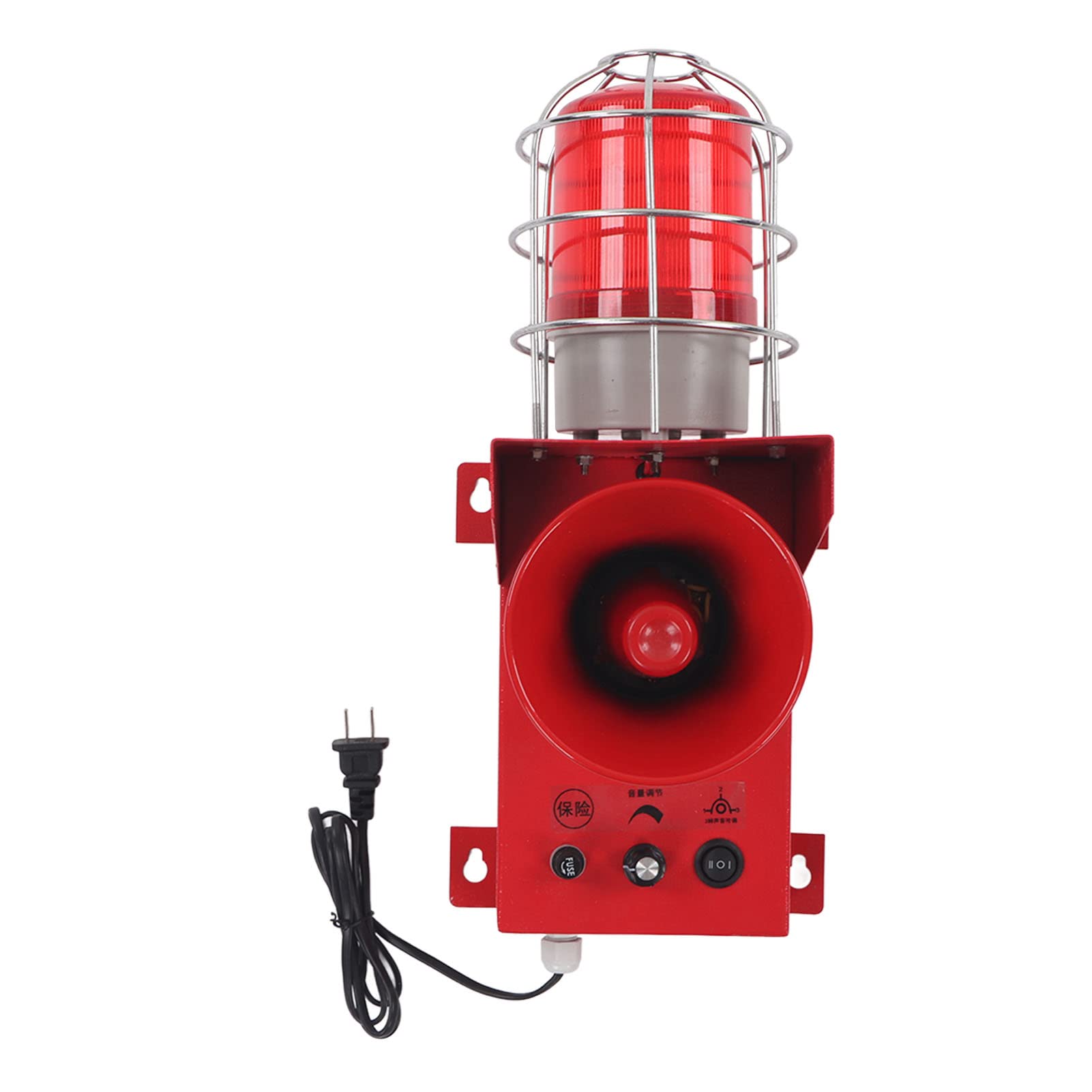 Alarme De Luz Sonora Walfront Industrial 120db Ip65 180w 110v