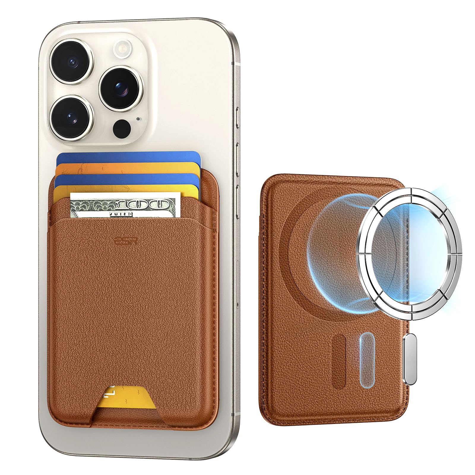 Carteira Magnética Esr Para Iphone Com Suporte De 5 Cartões Magsafe Wallet
