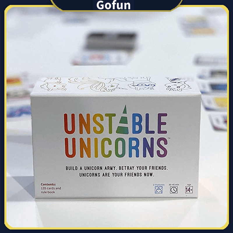 Jogo De Tabuleiro Unstable Unicorns Card 14+ Years Com 135 Cartas