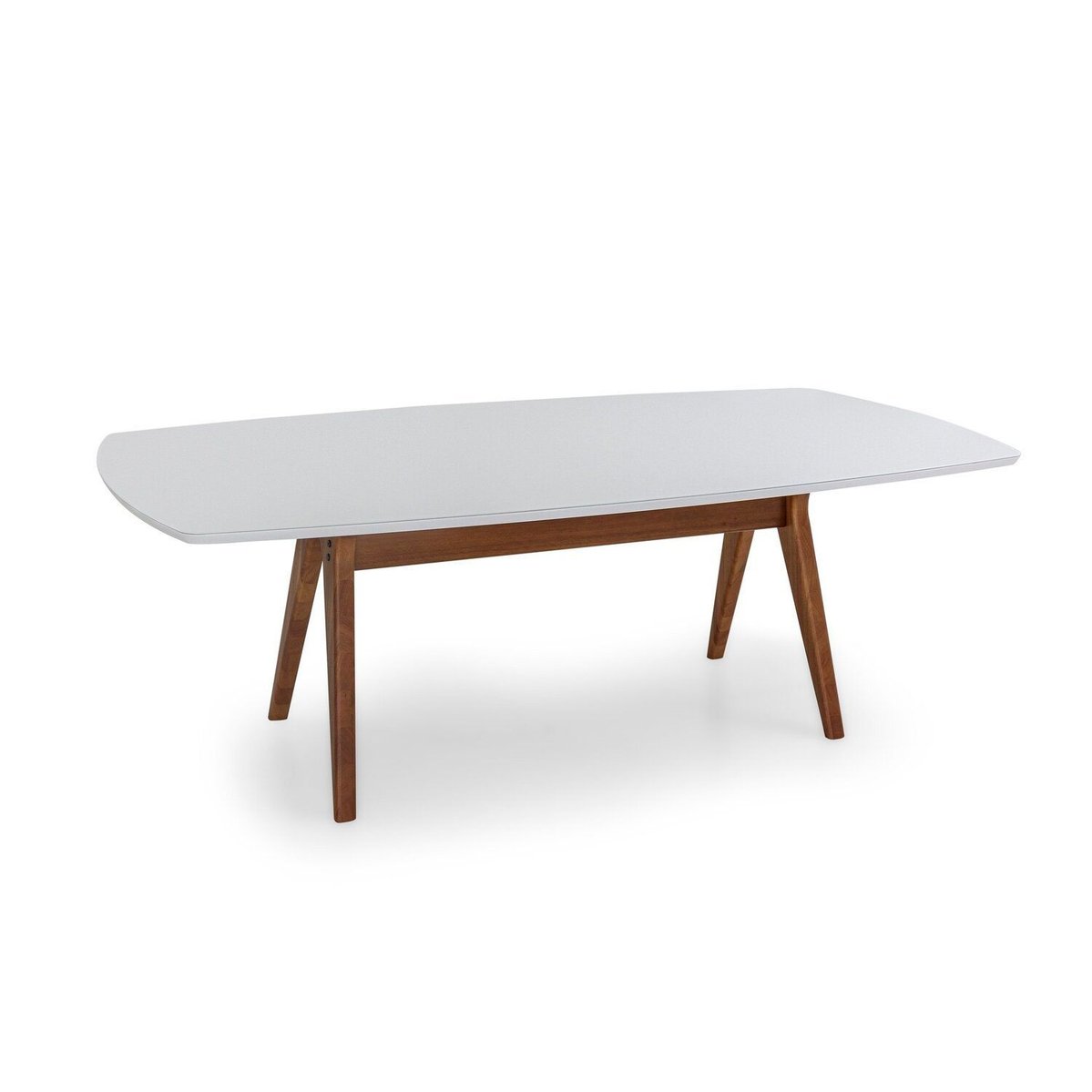 Mesa Para Sala De Jantar 150x75cm Beatriz Off White / Amendoa