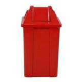 3 Cesto Quadrado Com Tampa Vai E Vem 60 Litros Vermelho