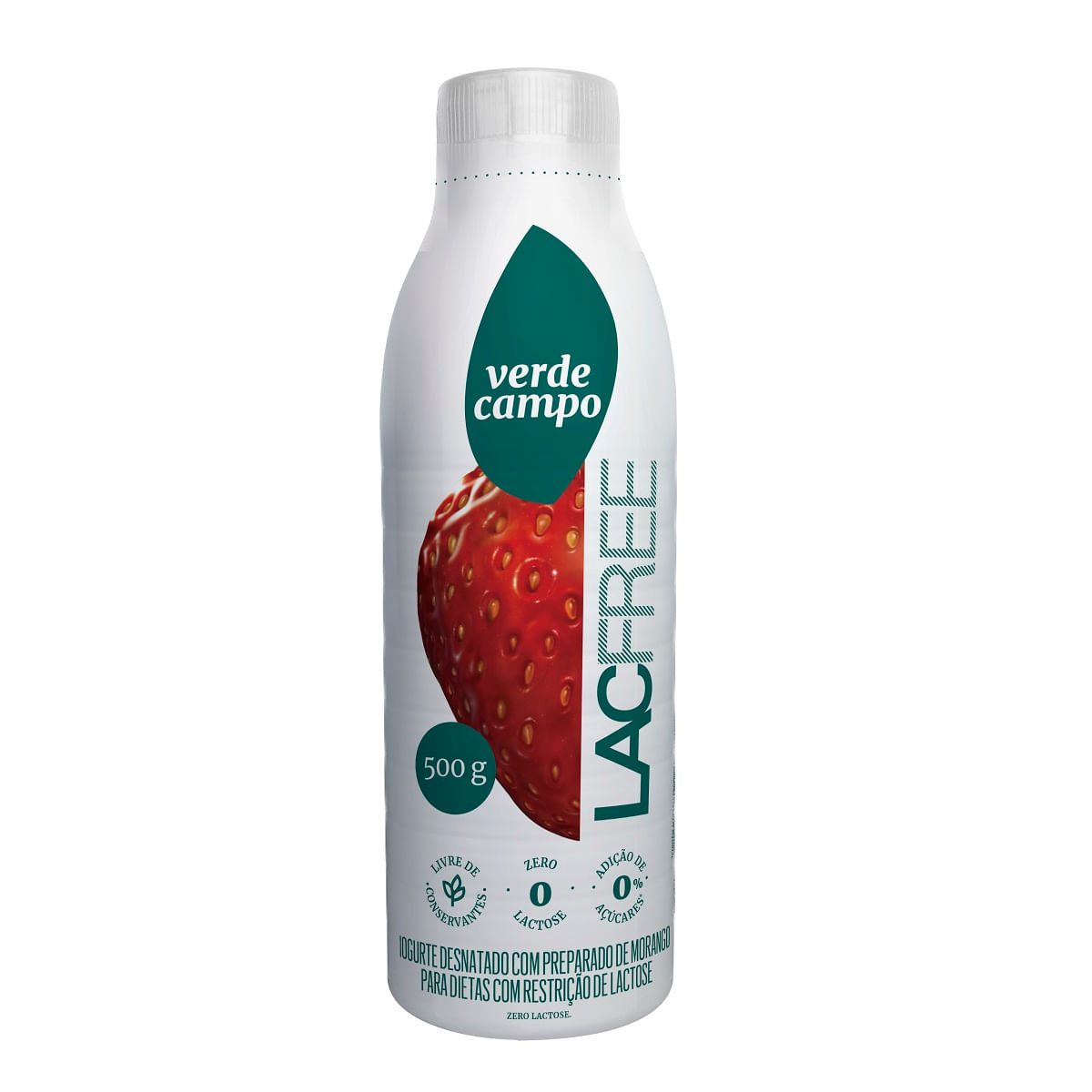 Iogurte Desnatado sem Lactose Verde Campo Lacfree Morango 500g Menor preço em Iogurte Desnatado sem Lactose Verde Campo Lacfree Morango 500g