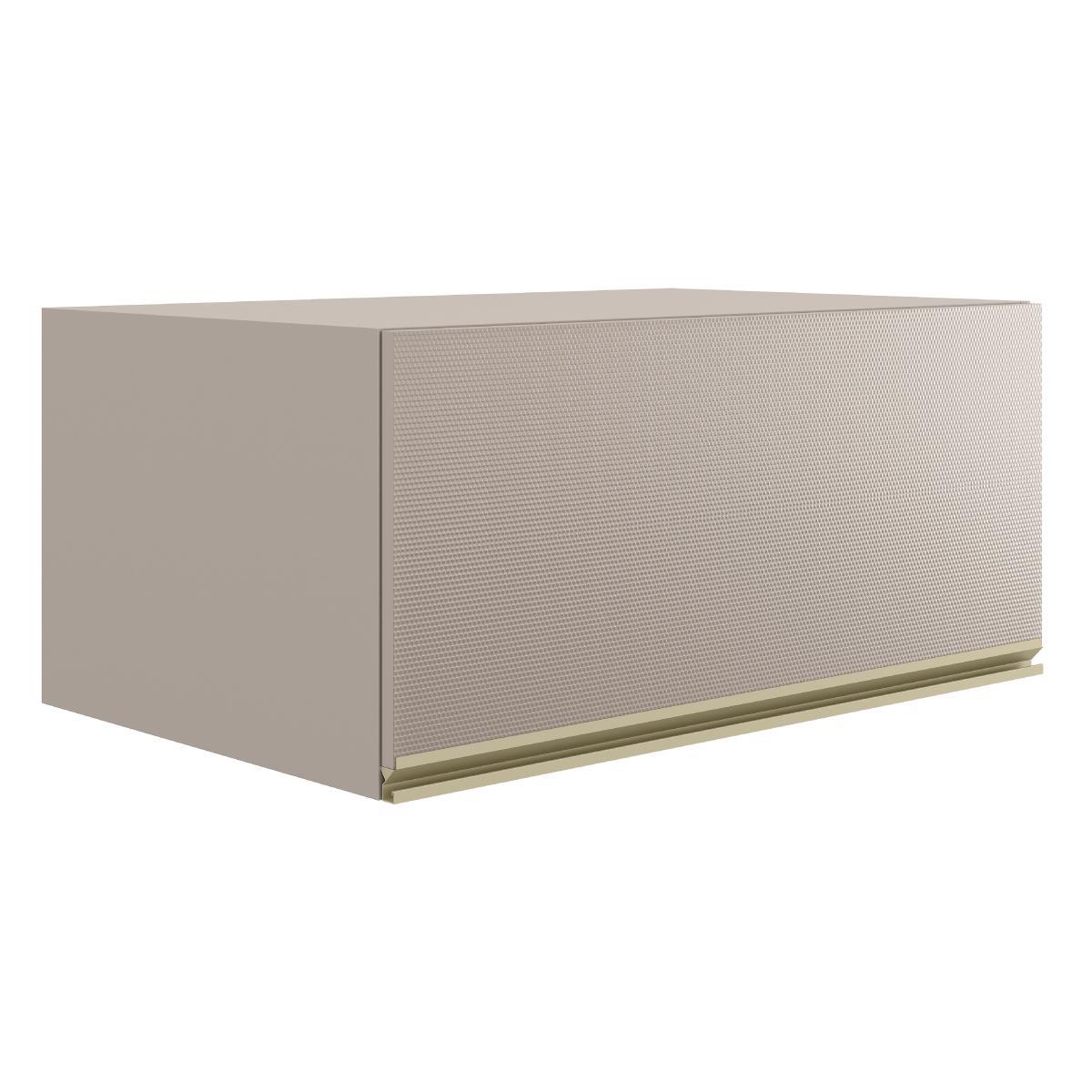 Armário Aéreo Proença 80cm 1 Porta Basculante Nogueira Touch/nude Prime Tx - Demartêz