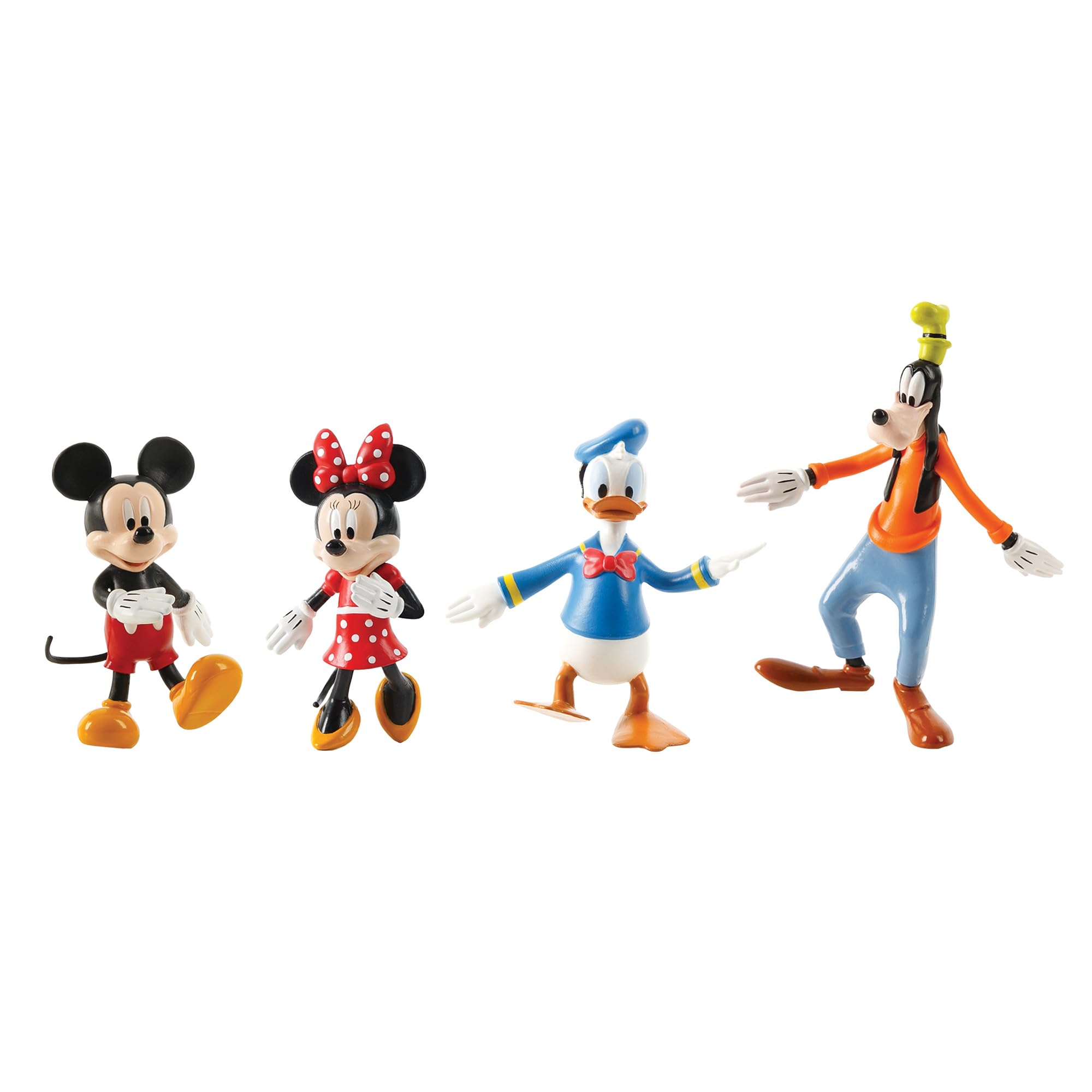 Figuras De Ação Tcg Toys Flexfigs Mickey Mouse, Pacote Com 4 Crianças A Partir De 3 Anos