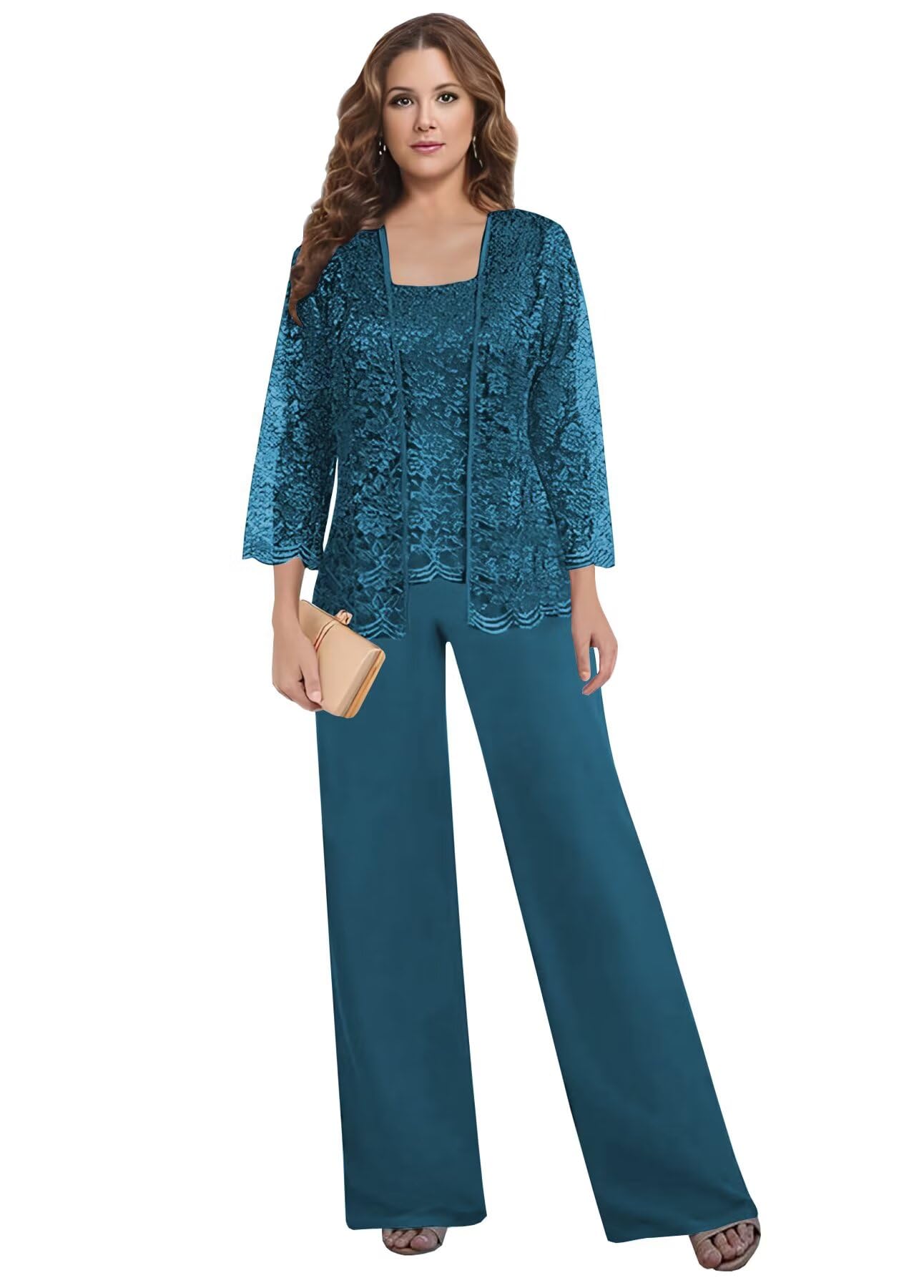 Mother Of The Bride, Vestidos, Calças, Ternos, Petyoo, 3 Peças Femininas