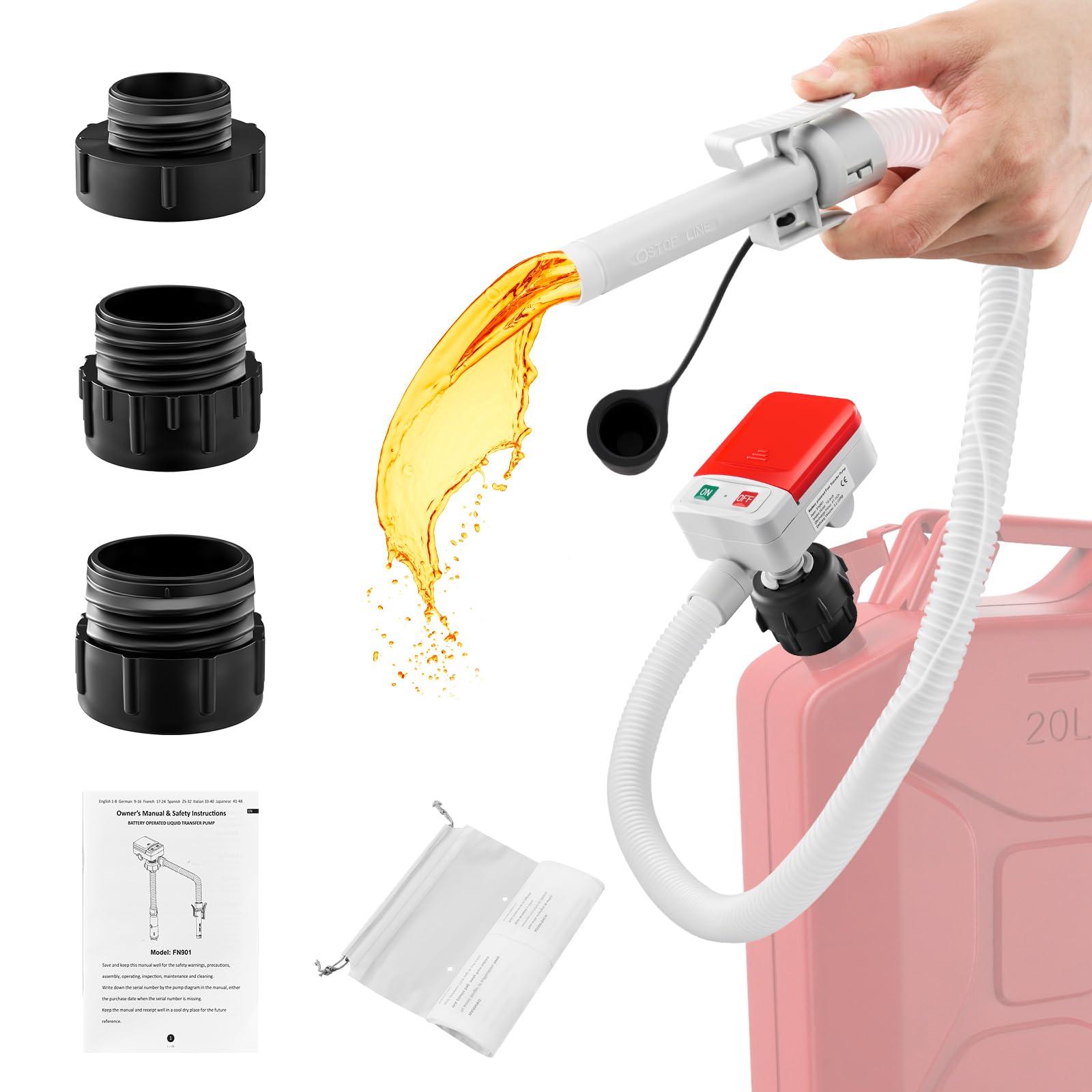 Bomba De Combustível Portátil Saker Automatic Fuel Transfer 9.08l/min