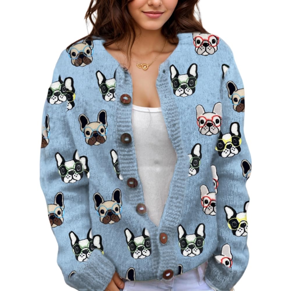 Suéter De Malha Feminino Akivide Com Estampa Floral De Outono