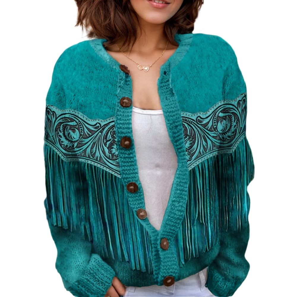 Suéter De Malha Feminino Akivide Com Estampa Floral De Outono