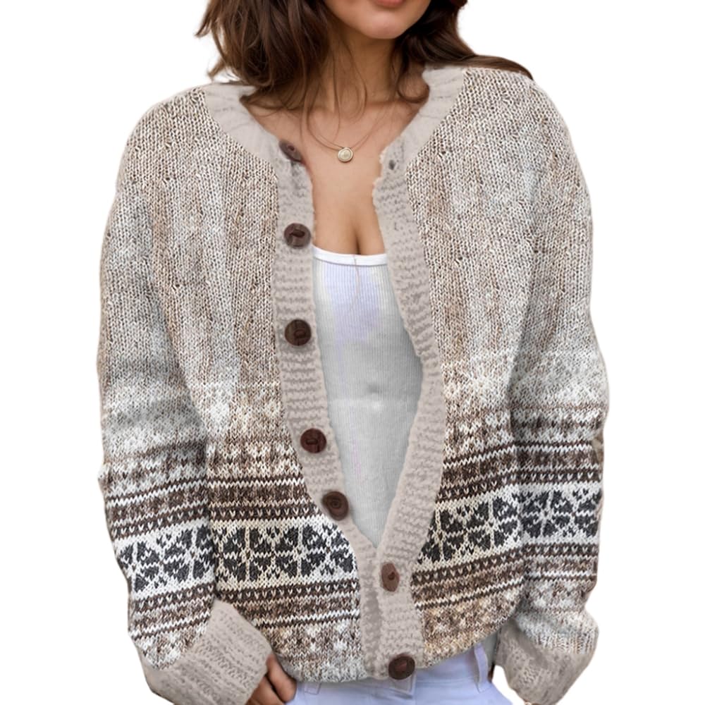 Suéter De Malha Feminino Akivide Com Estampa Floral De Outono