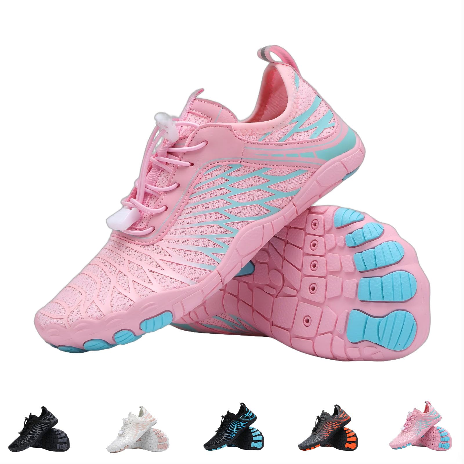 Sapatos De Caminhada Com Os Pés Descalços Zureto Neuropathy For Women Pink