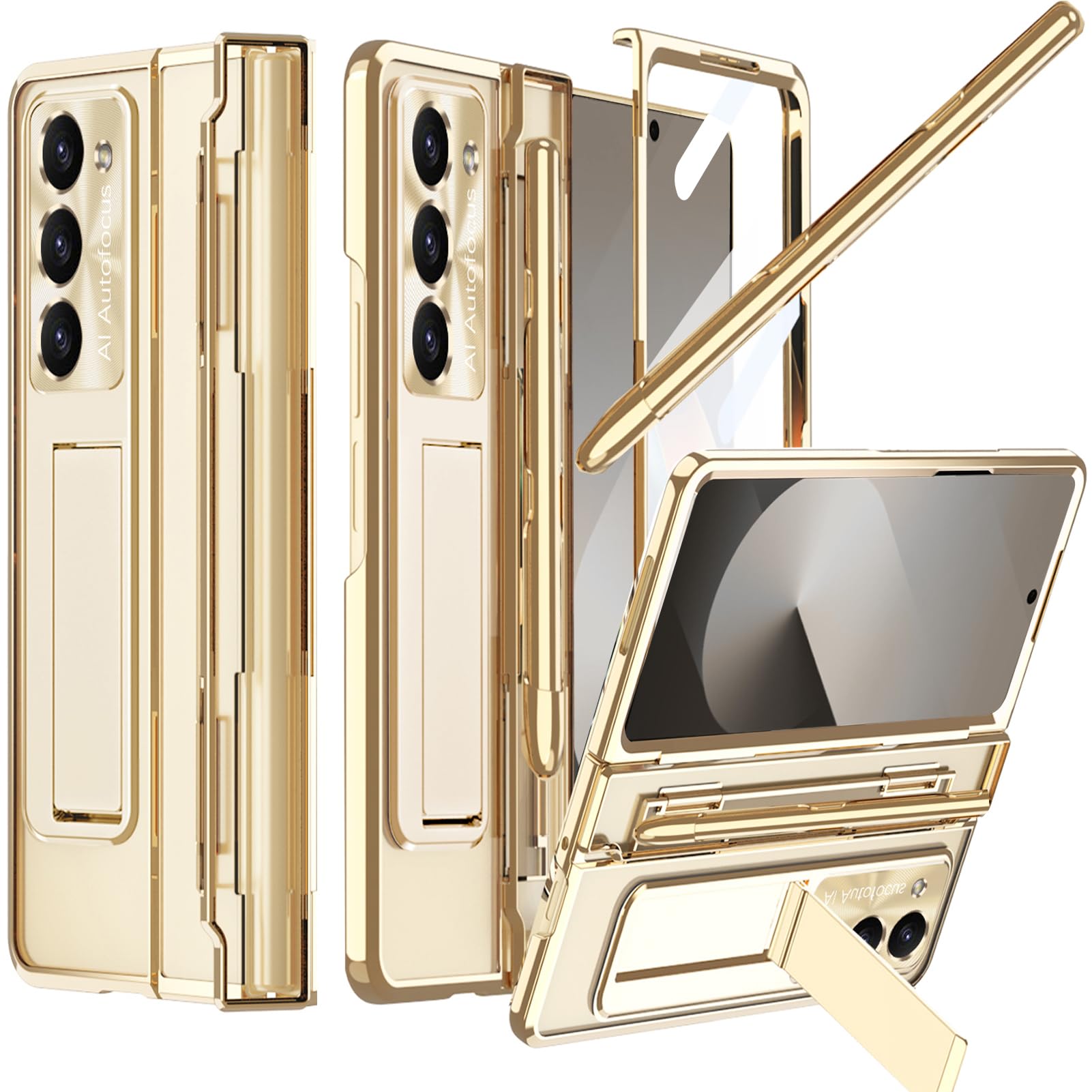 Capa De Telefone Ninki Para Samsung Galaxy Z Fold 7 Com Caneta S E Suporte