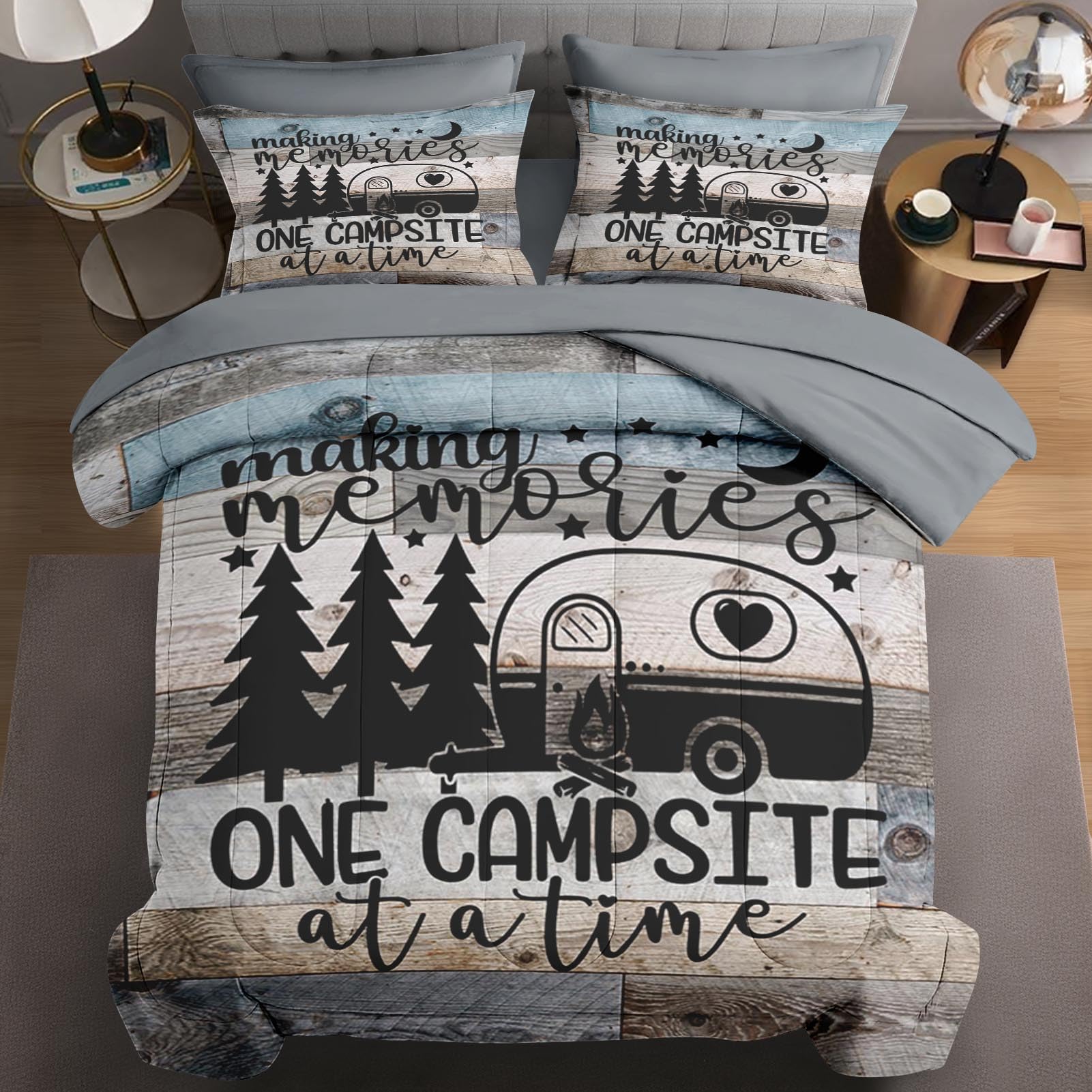 Conjunto De Edredom Wecozy Queen Size, 7 Peças Com 2 Fronhas E 2 Fronhas