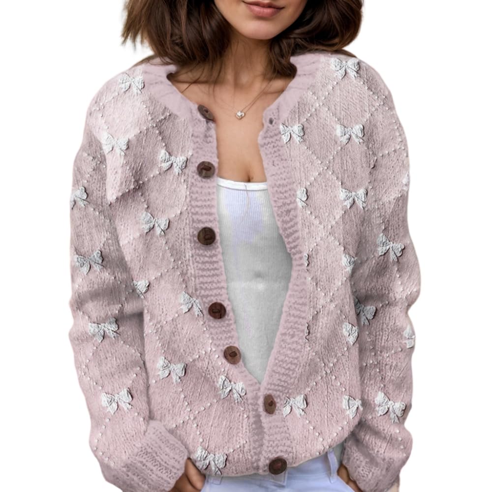 Suéter De Malha Feminino Akivide Com Estampa Floral De Outono