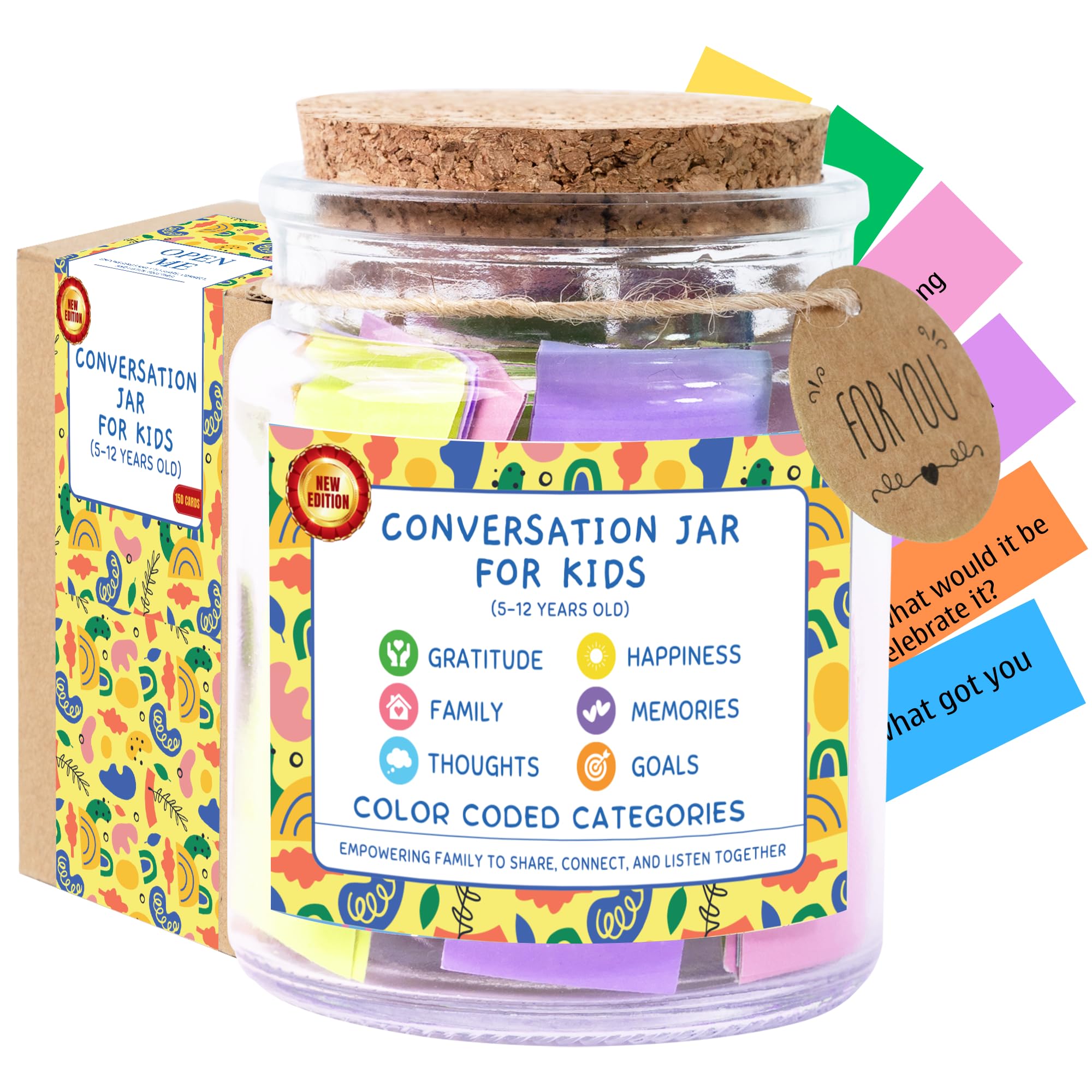 Cartões De Conversação Para Crianças Jar 150 Cards Connect Build Skills
