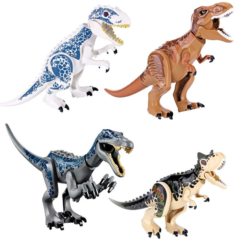 Blocos De Construção Jurássicos Mundo Dos Dinossauros 2 Figuras Tijolos Tyr