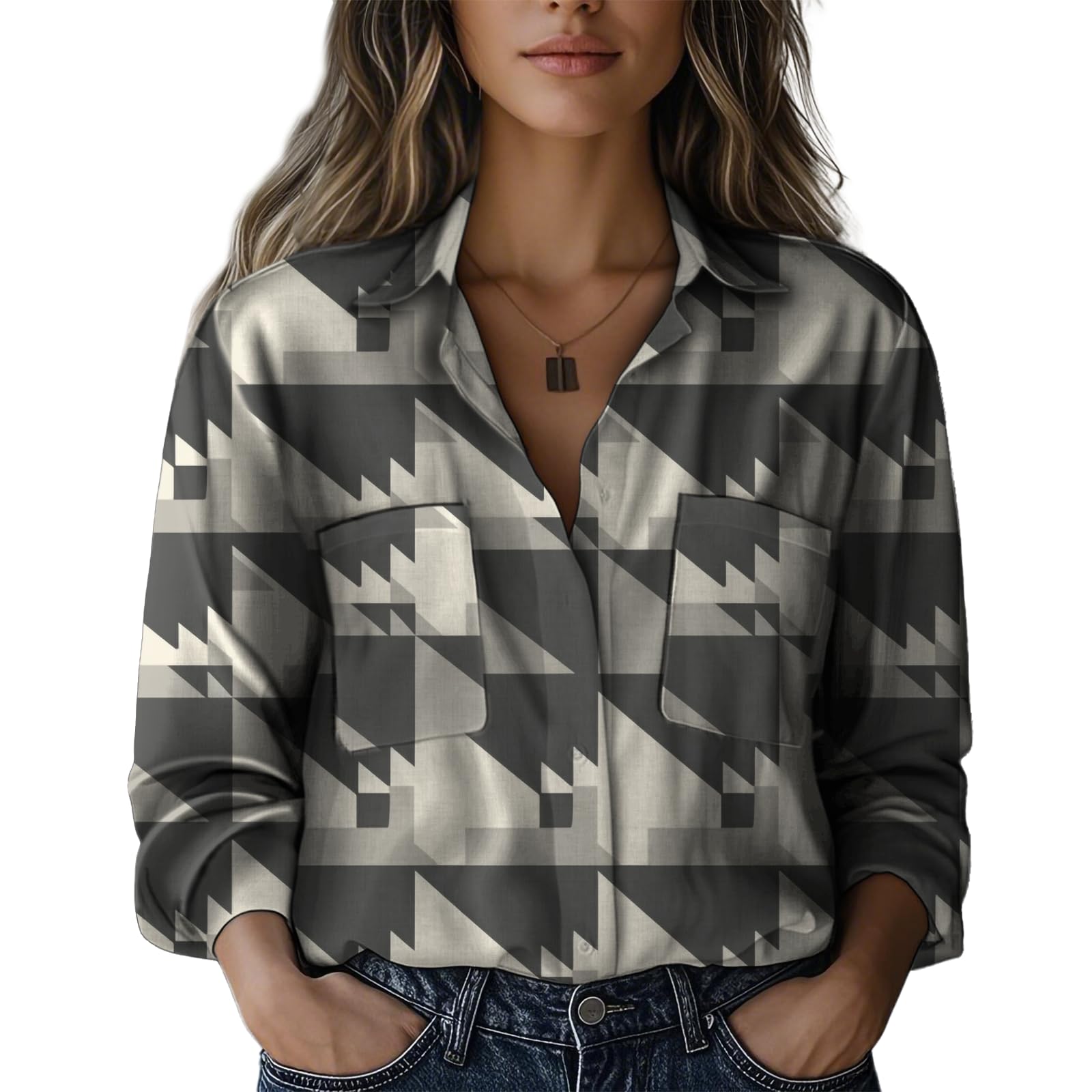 Blusa Domirica Business Shirts Feminina Plus Size Com Estampa Floral