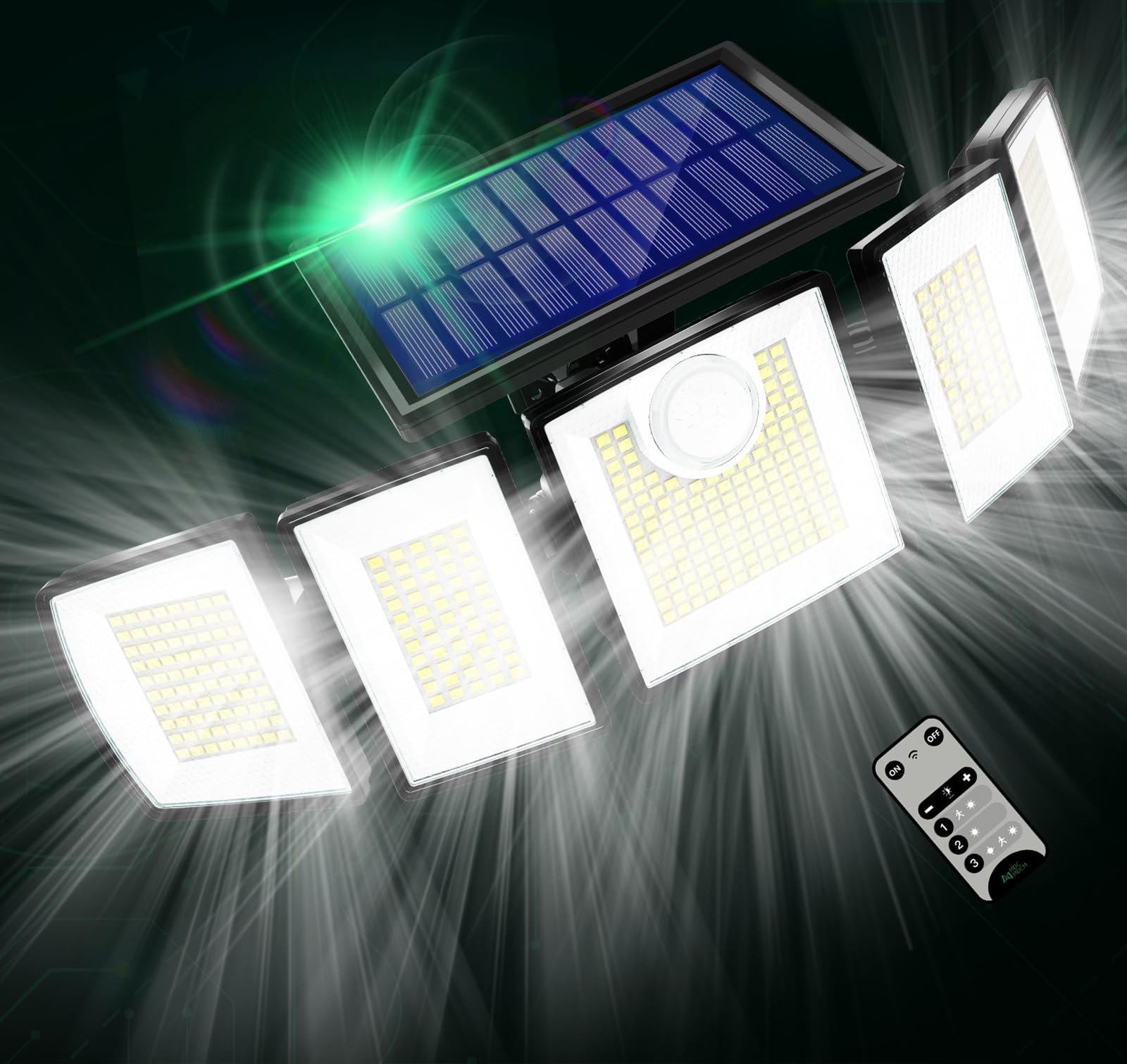 Luzes Solares Externas Mdcmdcm Sensor De Movimento 3000lm 416 Leds