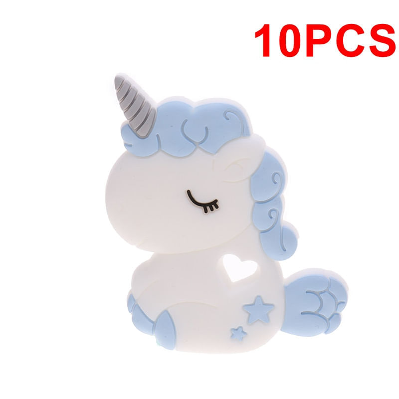 Bpa Free 10 Peças Bonito Silicone Dinossauro Baby Teether Char