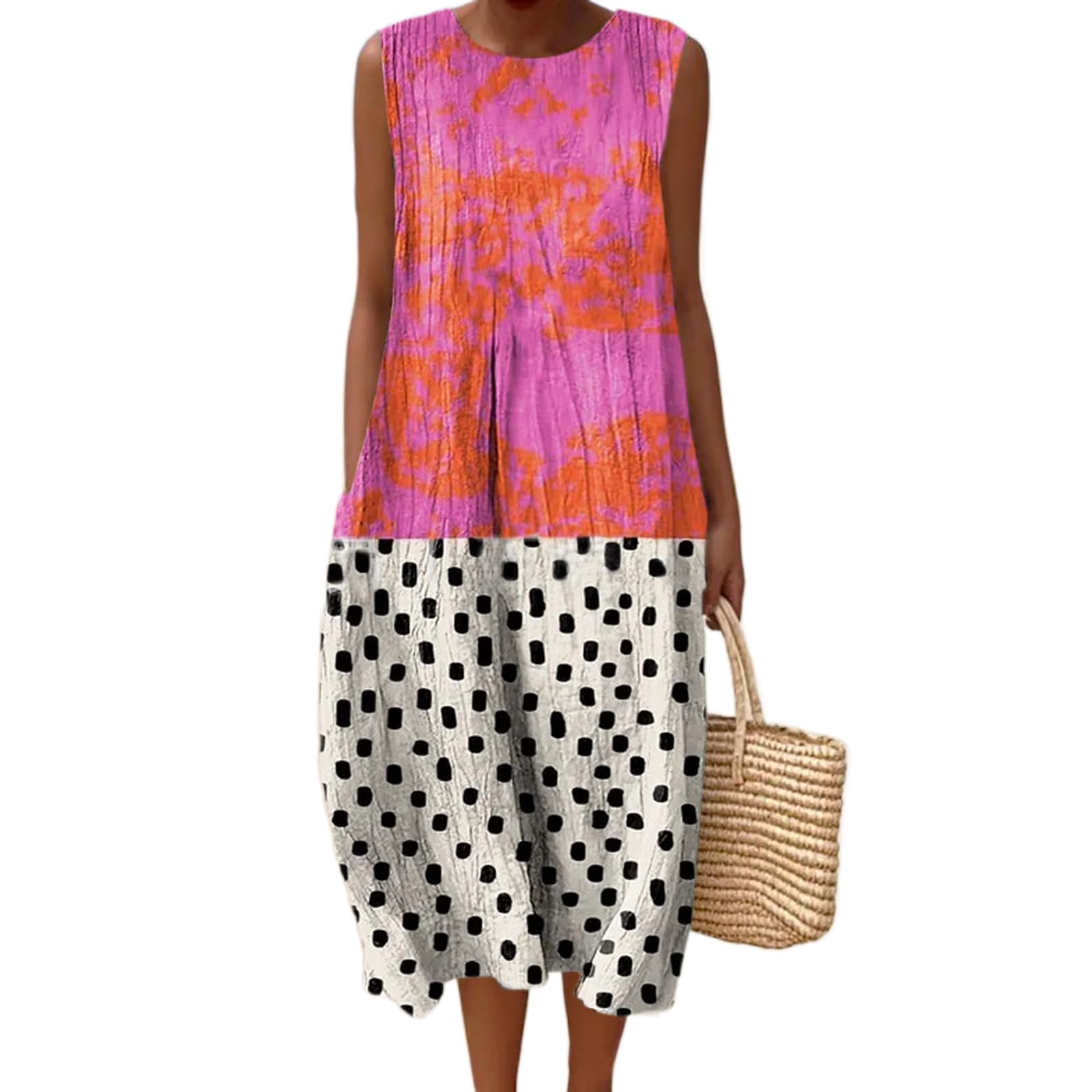 Vestido Maxi Feminino Akivide Com Estampa Floral Boho De Verão Com Bolsos