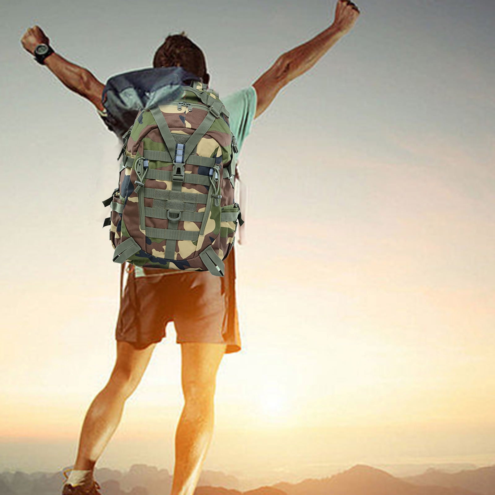 Mochila Camouflage Multi High Capacity Impermeável De Nylon