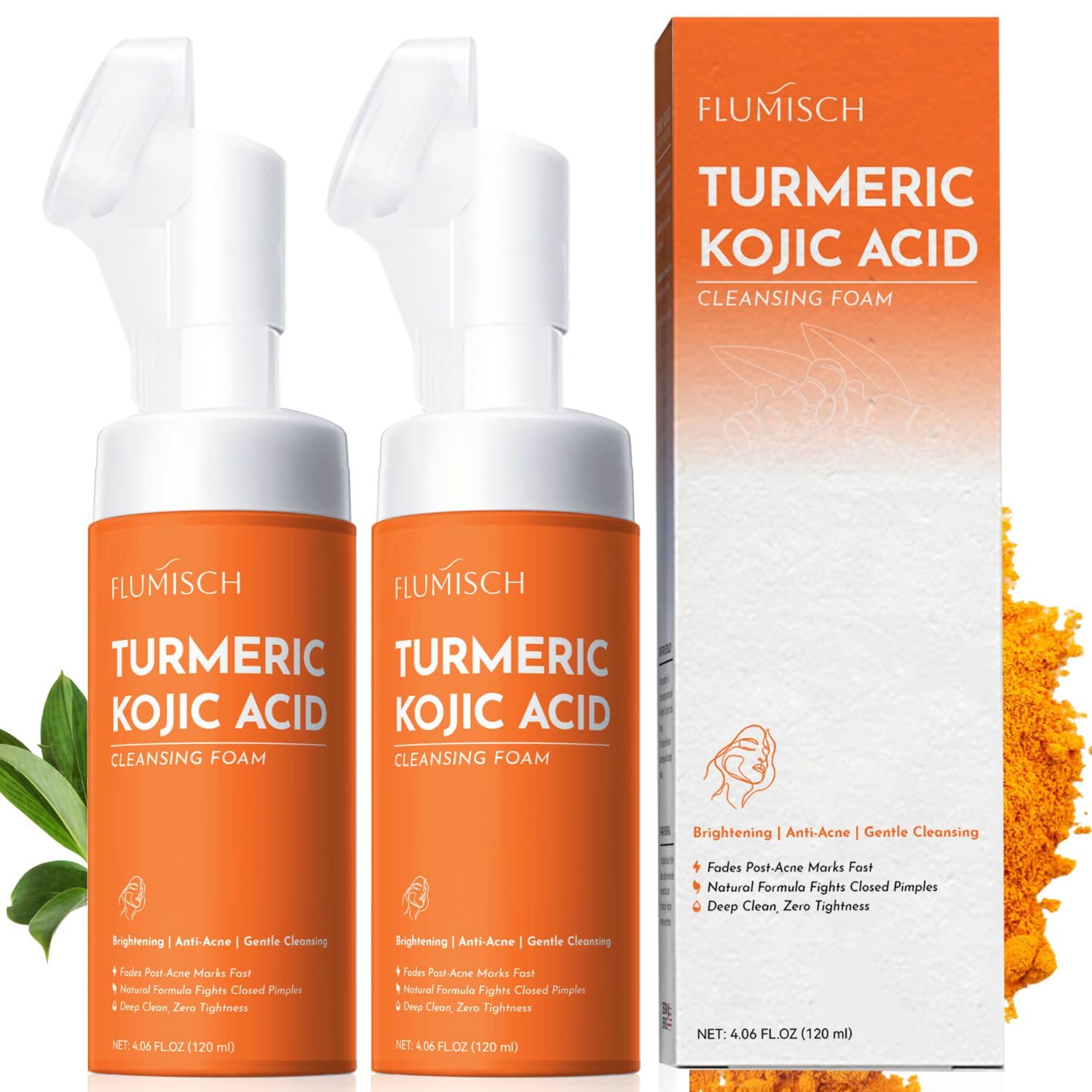 Limpador Facial Espumante Flumisch Turmeric Kojic Acid 125ml