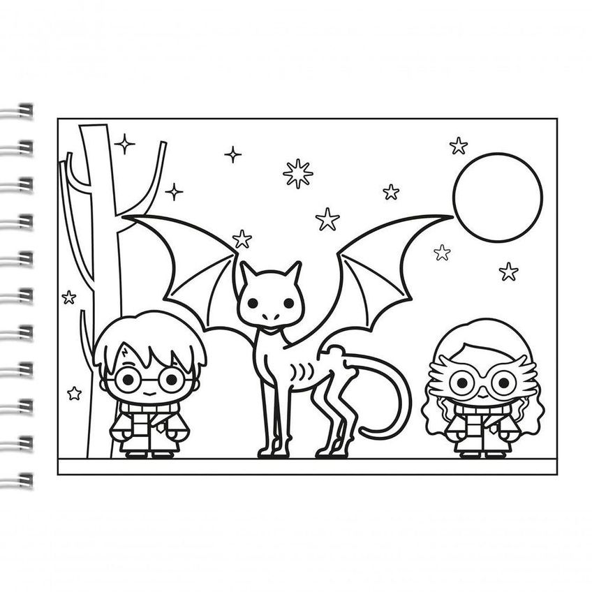 Livro Caderno De Colorir Comfy And Cozy Harry Potter 96 Páginas Ilustrações Papel De Alta Gramatura Estilo Bobbie Goods - imagem 3