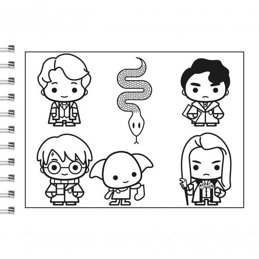 Livro Caderno De Colorir Comfy And Cozy Harry Potter 96 Páginas Ilustrações Papel De Alta Gramatura Estilo Bobbie Goods - imagem 4