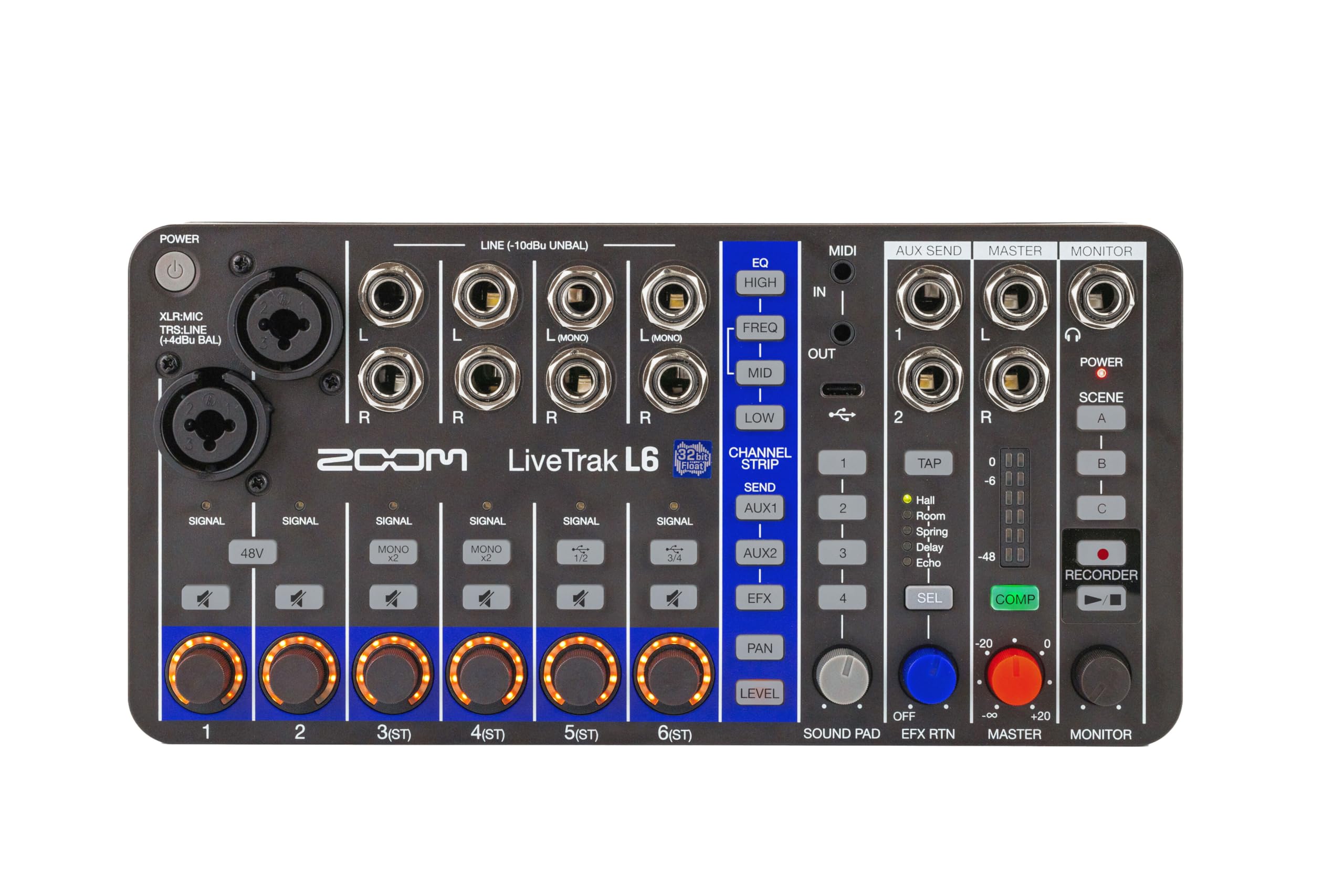 DTM・DAW LivetrackL6 Mixer Digital Compacto Zoom Livetrak L6 De 10 Canais - Carrefour
