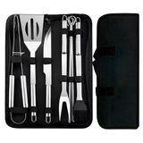 Kit Churrasco Com Utensílios De Corte Precisos Inox