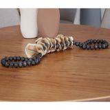 Colar De Mesa Decorativo Cipós 78 Cm Moderna Mobília Preto/natural