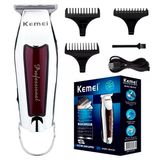 Cortador Leve E Preciso Kemei Para Barbearia