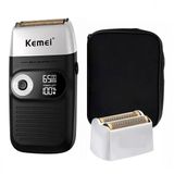 Máquina De Barbear Portátil Kemei Profissional Bivolt