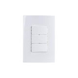 Interruptor Paralelo Triplo Margirius Sleek 10a C/placa 4x2