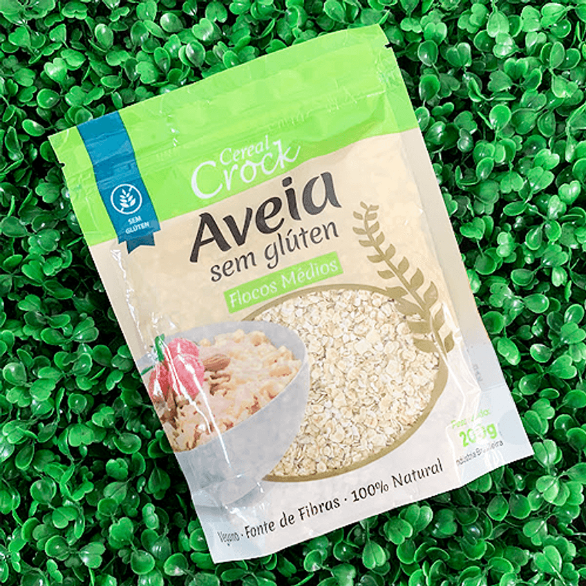 Aveia Em Flocos Médios Sem Glúten Leve Crock 200g - imagem 2