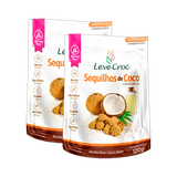 Kit 2x: Biscoito Sequilho Coco Sem Glúten Leve Crock 120g