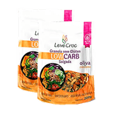 Kit 2x: Granola Salg Azeite/cúrcuma Low Carb Leve Crock 200g