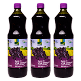 Kit 3x: Suco Uva Bordô Integral Orgânico Coopernatural 1l