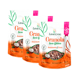 Kit 3x: Granola Amaranto/coco Sem Glúten Leve Crock 200g