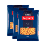 Kit 3x: Macarrão Fusilli Paganini 500g