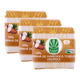 Kit 3x: Farinha De Mandioca Torrada Orgânica Alvorada 500g