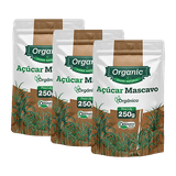 Kit 3x: Açúcar Mascavo Orgânico Organic 250g
