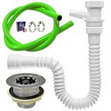 Adaptador Máquina Lavar Louça + Mangueira + Sifão Sanfonado