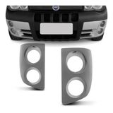 Par Moldura Grade Parachoque Farol Milha Palio Str