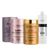 Kit Cronograma Capilar Com Máscaras E Shampoo Detox De 1l