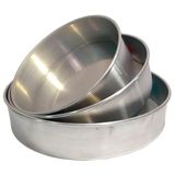 Kit Forma De Alumínio Redonda Fundo Fixo Alta 10cm 3 Peças